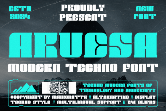 Aruesa: A Modern Techno Font for Bold Branding