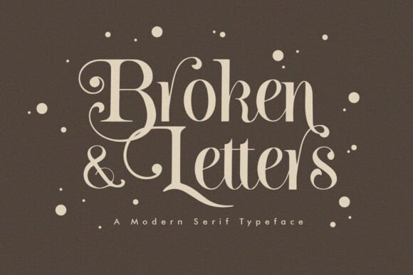 Broken Letters: A Bold Serif Font for Creative Projects