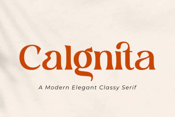 Calgnita Serif Font for Elegant Editorial Design