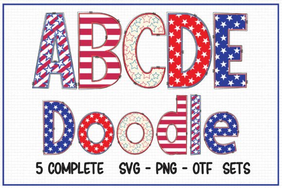 Patriotic Clip Font for Handmade Creations