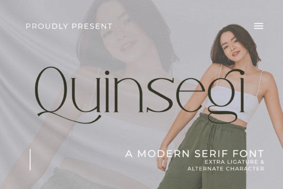 Quinsegi: A Modern Serif Font for Campaign Creativity