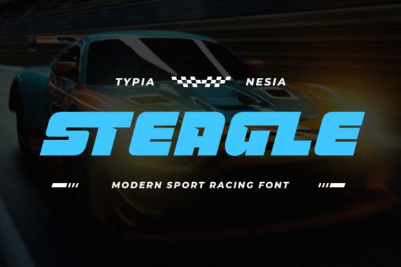 Steagle: A Modern Sport Racing Font for Bold Branding